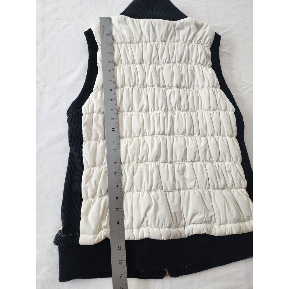 Calvin Klein Performance Puffer Vest Womens X-Large Black White Full Zip - Picture 4 of 7